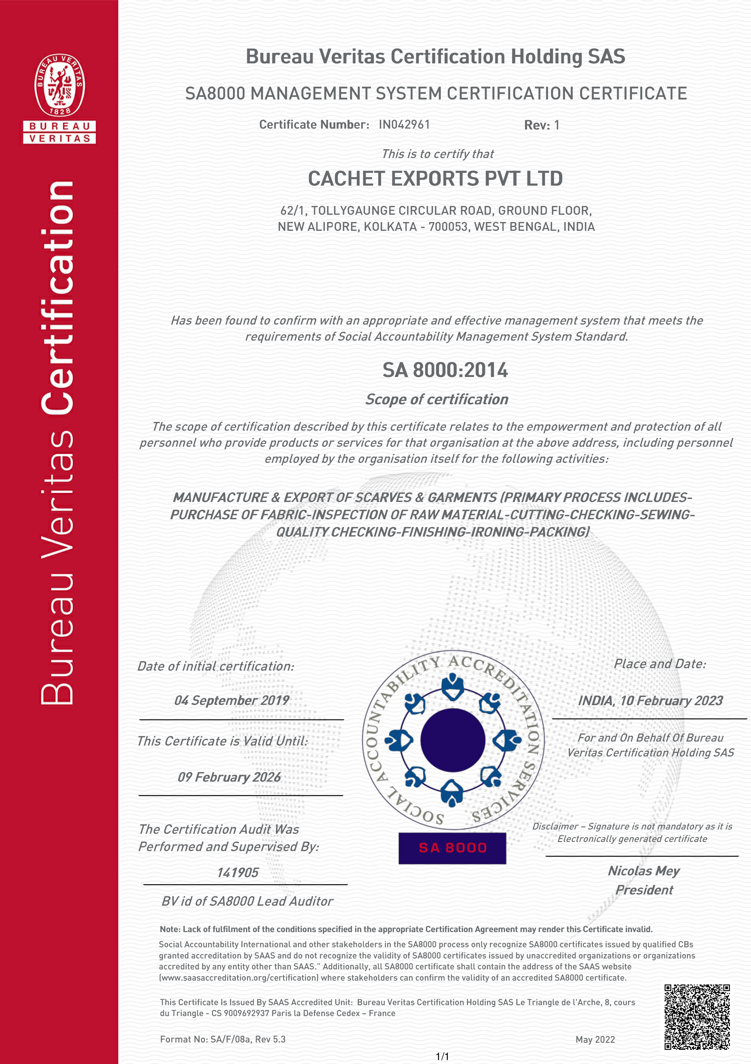 Cachet Exports PVT. LTD.